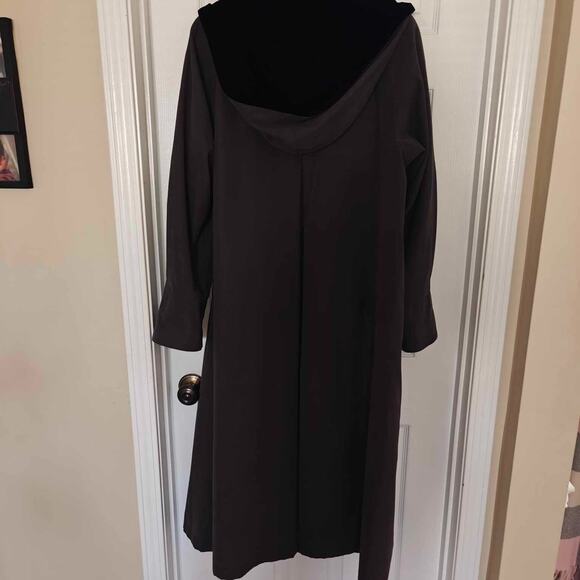 Gallery Women size 6 grey hooded trench coat fully lined front pockets - Picture 7 of 8